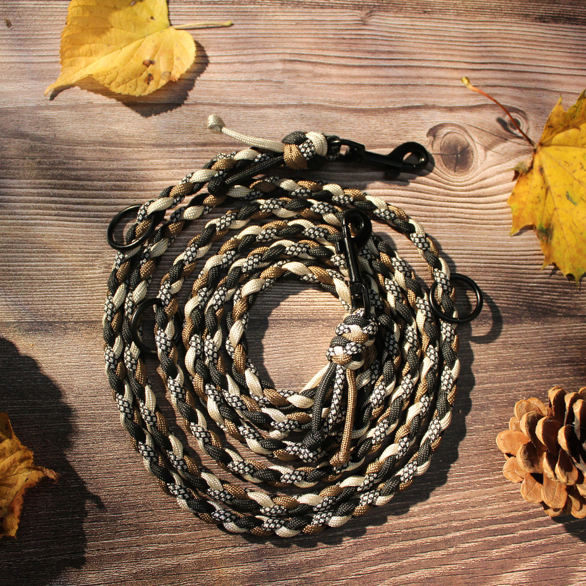 Paracord Hundeleine Ljus – 2 m · Braun
